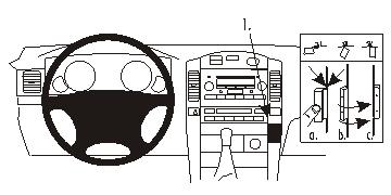 Produktbild von Brodit ProClip 853197, abgewinkelte Befestigung für Toyota LandCruiser 120,LandCruiser (Bj. 2003-2009, Lenkrad links)
