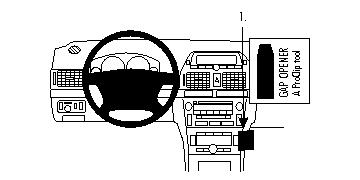 Produktbild von Brodit ProClip 853212, abgewinkelte Befestigung für Toyota Avensis (Bj. 2003-2008, Lenkrad links)
