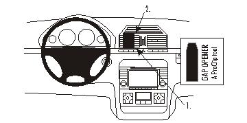 Produktbild von Brodit ProClip 853246, Armaturenbrett, Mitte für Mercedes Benz S-Class (Bj. 2003-2005, Lenkrad links)