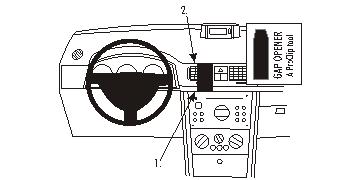 Produktbild von Brodit ProClip 853261, Armaturenbrett, Mitte für Opel Meriva (Bj. 2003-2010, Lenkrad links)
