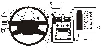 Produktbild von Brodit ProClip 853267, Armaturenbrett, Mitte für VW Touran (Bj. 2003-2015, Lenkrad links)