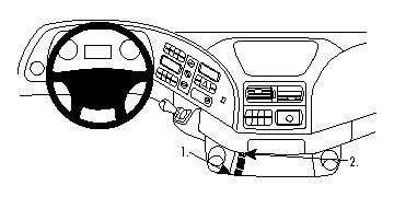 Produktbild von Brodit ProClip 853356, abgewinkelte Befestigung unten für Mercedes Benz Actros (Bj. 2003-2013, Lenkrad links)