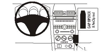 Produktbild von Brodit ProClip 853371, abgewinkelte Befestigung für Mazda 3 (Bj. 2004-2009, Lenkrad links)