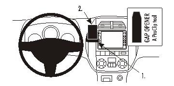 Produktbild von Brodit ProClip 853377, Armaturenbrett, Mitte für Toyota RAV 4 (Bj. 2004-2005, Lenkrad links)