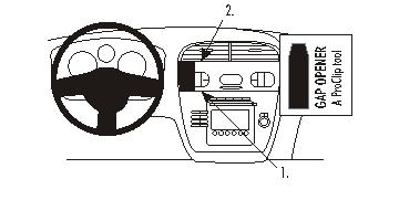 Produktbild von Brodit ProClip 853491, Armaturenbrett, Mitte für Seat Toledo,Altea XL,Altea u.a. (Seat Toledo: Bj. 2004-2009 / Seat Altea XL: Bj. 2008-2015 ..., Lenkrad links)