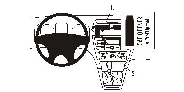 Produktbild von Brodit ProClip 853525, Armaturenbrett, Mitte für Skoda Octavia II (Bj. 2005-2013, Lenkrad links)