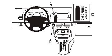 Produktbild von Brodit ProClip 853601, Armaturenbrett, Mitte für Hyundai Sonata (Bj. 2005-2008, Lenkrad links)