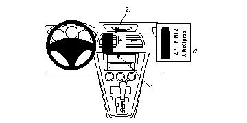 Produktbild von Brodit ProClip 853615, Armaturenbrett, Mitte für Subaru Impreza (Bj. 2005-2007, Lenkrad links)