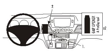 Produktbild von Brodit ProClip 853667, Armaturenbrett, Mitte für Honda FR-V (Bj. 2005-2011, Lenkrad links)