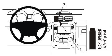 Produktbild von Brodit ProClip 853680, Armaturenbrett, Mitte für Mercedes Benz R-Class (Bj. 2006-2014, Lenkrad links)