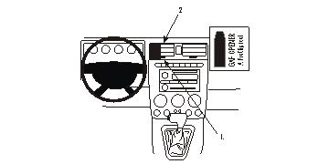 Produktbild von Brodit ProClip 853702, Armaturenbrett, Mitte für Hummer H3 (Bj. 2005-2011, Lenkrad links)
