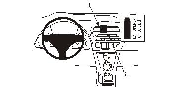 Produktbild von Brodit ProClip 853732, Armaturenbrett, Mitte für Honda Civic (Bj. 2006-2011, Lenkrad links)