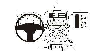 Produktbild von Brodit ProClip 853753, Armaturenbrett, Mitte für Toyota RAV 4 (Bj. 2006-2010, Lenkrad links)
