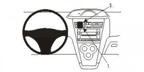Brodit ProClip 853835, Armaturenbrett, Mitte für Toyota Yaris 4-doors (Bj. 2007-2011, Lenkrad links)