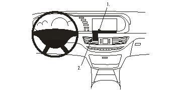 Produktbild von Brodit ProClip 853852, Armaturenbrett, Mitte für Mercedes Benz S-Class (Bj. 2006-2013, Lenkrad links)
