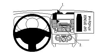 Produktbild von Brodit ProClip 853919, Armaturenbrett, Mitte für Nissan Tiida Latio,Tiida (Bj. 2007-2011, Lenkrad links)