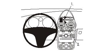 Produktbild von Brodit ProClip 853955, Armaturenbrett, Mitte für Opel Corsa (Bj. 2007-2014, Lenkrad links)