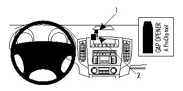 Produktbild von Brodit ProClip 853981, Armaturenbrett, Mitte für Mitsubishi Pajero (Bj. 2007-2019, Lenkrad links)