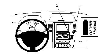 Produktbild von Brodit ProClip 854068, abgewinkelte Befestigung, NUR für Fahrzeuge mit Navigationssystem für Nissan X-Trail (Bj. 2008-2013, Lenkrad links)