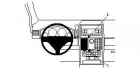 Brodit ProClip 854088, Armaturenbrett, Mitte für Chrysler Voyager (Bj. 2008-2011, Lenkrad links)