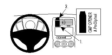 Produktbild von Brodit ProClip 854111, Armaturenbrett, Mitte für Toyota Urban Cruiser (Bj. 2009-2016, Lenkrad links)