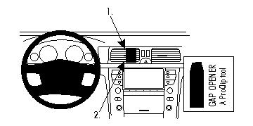 Produktbild von Brodit ProClip 854126, Armaturenbrett, Mitte für Lancia Thesis (Bj. 2002-2009, Lenkrad links)