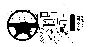 Produktbild von Brodit ProClip 854144, abgewinkelte Befestigung für Honda CR-V (Bj. 2008-2011, Lenkrad links)