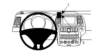 Produktbild von Brodit ProClip 854149, Armaturenbrett, Mitte für Nissan CrossCabriolet,Murano (Bj. 2009-2014, Lenkrad links)