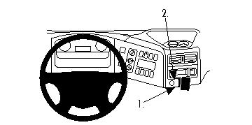 Produktbild von Brodit ProClip 854180, abgewinkelte Befestigung für Mercedes Benz Atego (Bj. 2008-2022, Lenkrad links)