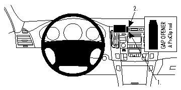 Produktbild von Brodit ProClip 854190, Armaturenbrett, Mitte für Hyundai Sonata (Bj. 2009-2010, Lenkrad links)