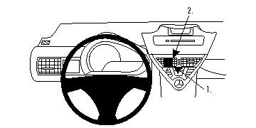 Produktbild von Brodit ProClip 854291, Armaturenbrett, Mitte für Toyota iQ (Bj. 2009-2019, Lenkrad links)