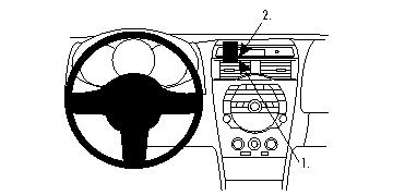 Produktbild von Brodit ProClip 854305, Armaturenbrett, Mitte für Mazda RX-8 (Bj. 2009-2012, Lenkrad links)