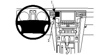 Produktbild von Brodit ProClip 854324, Armaturenbrett, Mitte für Lexus LX Series (Bj. 2008-2015, Lenkrad links)