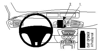 Produktbild von Brodit ProClip 854390, Armaturenbrett, Mitte für Renault Scénic (Bj. 2010-2016, Lenkrad links)