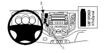 Produktbild von Brodit ProClip 854436, Armaturenbrett, Mitte für Toyota HiLux (Bj. 2010-2011, Lenkrad links)