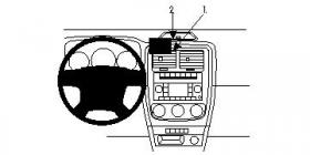 Brodit ProClip 854488, Armaturenbrett, Mitte für Dodge Caliber (Bj. 2010-2012, Lenkrad links)