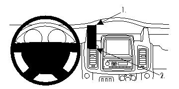 Produktbild von Brodit ProClip 854517, Armaturenbrett, Mitte für Nissan Primastar/Opel Vivaro/Renault Trafic (Bj. 2011-2014, Lenkrad links)
