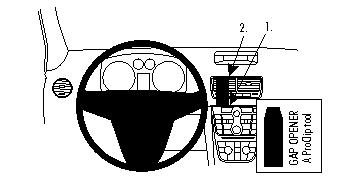Produktbild von Brodit ProClip 854518, Armaturenbrett, Mitte für Opel Meriva (Bj. 2011-2017, Lenkrad links)