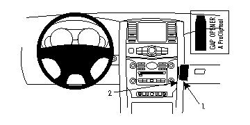 Produktbild von Brodit ProClip 854536, abgewinkelte Befestigung für Nissan Patrol (Bj. 2011-2019, Lenkrad links)