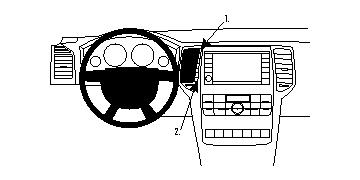 Produktbild von Brodit ProClip 854549, Armaturenbrett, Mitte für Jeep Grand Cherokee (Bj. 2011-2020, Lenkrad links)