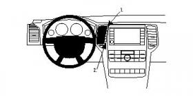 Brodit ProClip 854549, Armaturenbrett, Mitte für Jeep Grand Cherokee (Bj. 2011-2020, Lenkrad links)