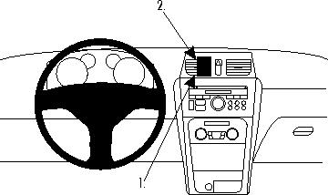Produktbild von Brodit ProClip 854569, Armaturenbrett, Mitte für Suzuki SX4 (Bj. 2011-2015, Lenkrad links)