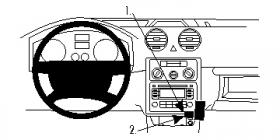 Brodit ProClip 854684, abgewinkelte Befestigung für VW Caddy (Bj. 2004-2015, Lenkrad links)