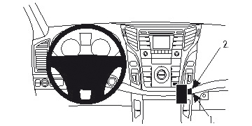 Produktbild von Brodit ProClip 854686, abgewinkelte Befestigung für Hyundai i40 (Bj. 2012-2018, Lenkrad links)