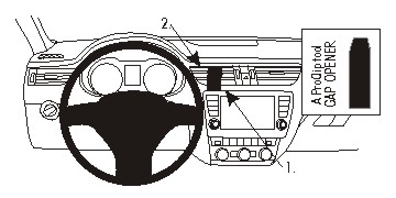 Produktbild von Brodit ProClip 854901, Armaturenbrett, Mitte für Seat Toledo/Skoda Rapid (Skoda Rapid: Bj. 2013-2015 / Seat Toledo: Bj. 2013-2018, Lenkrad links)