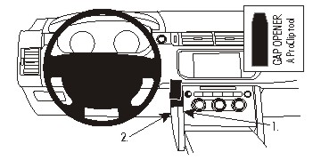 Produktbild von Brodit ProClip 854937, Armaturenbrett, Mitte unten für Land Rover Range Rover Sport (Bj. 2014-2022, Lenkrad links)