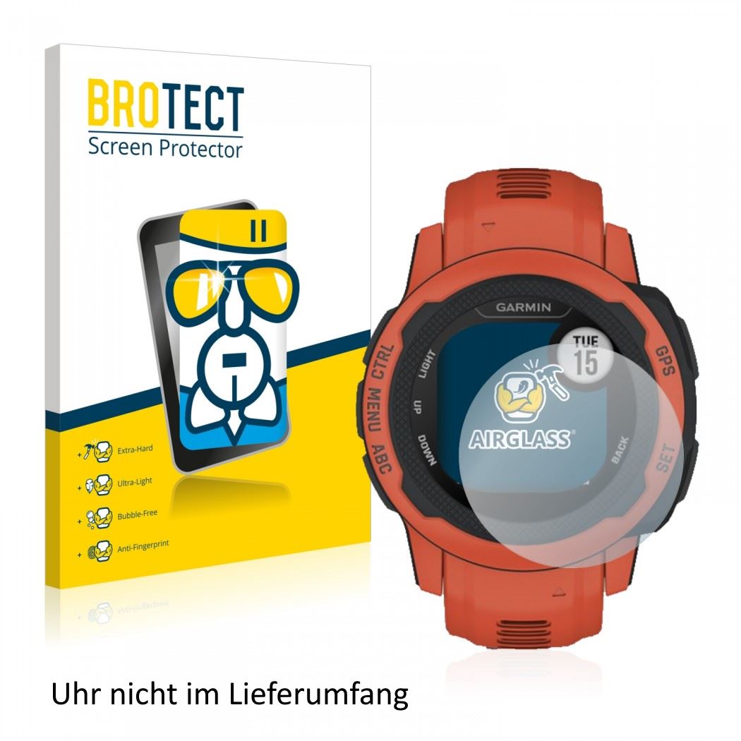 Produktbild von BROTECT AirGlass Schutzfolie, extraharte und ultraleichte Premium Glasfolie für Garmin Instinct 2s