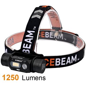 Acebeam H60 - Stirnlampe, CRI 97 Sunlike LED, 1250  Lumen, 150 Meter, ohne Akku