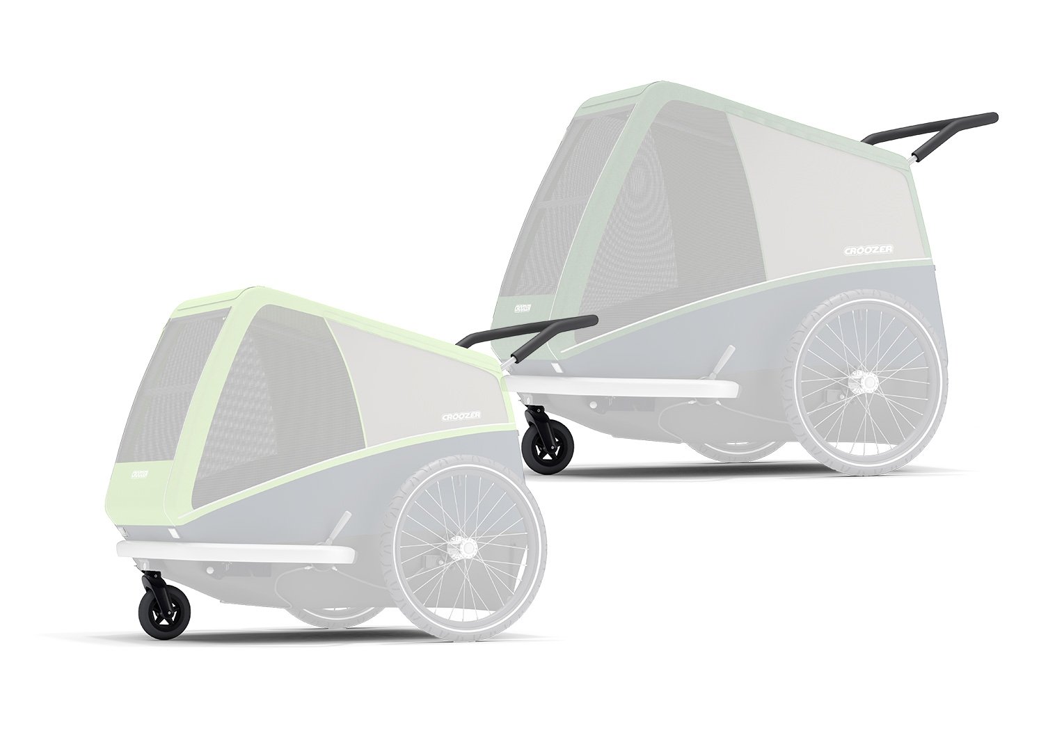 Produktbild von Croozer Buggyset - Buggyrad mit Schiebebügel für Dog XL / XXL (Modell 2018) / Bruuno / Jokke