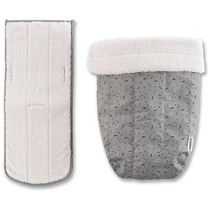 Croozer Winter-Set, Stone grey / colored, für Babysitz Hängematte mit 5-Punkt-Gurtsystem